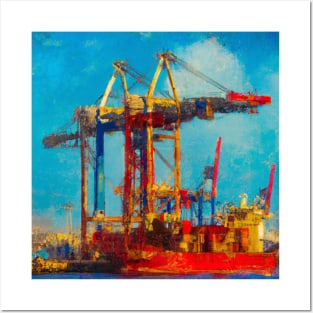 Busy Commercial Port Posters and Art